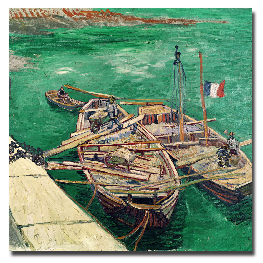 Landing Stage with Boats-Vincent Van Gogh oil on canvas - Click Image to Close
